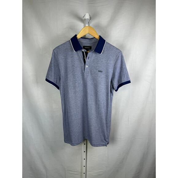 Giovanni Galli 100% Cotton Short Sleeve Polo Blue EU 50 US Men's Medium - Picture 2 of 6